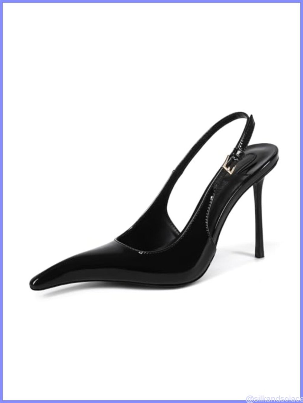 Pointed Toe Stiletto Heel Slingback Mule Sandals